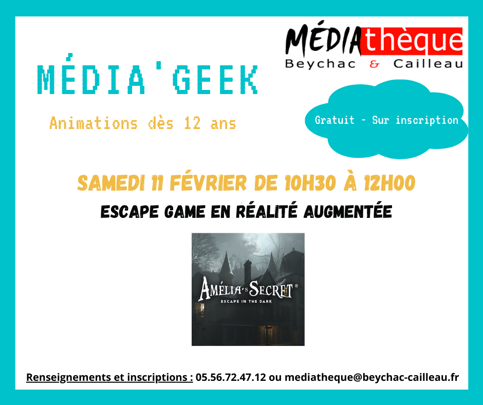 2023.02.11 - Média'Geek Escape Game - Publication FB