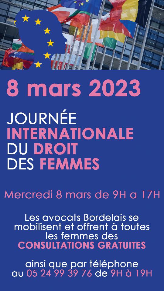 2023.03.08 Barreau de Bordeaux - Journée internationale du droit de la femme2023