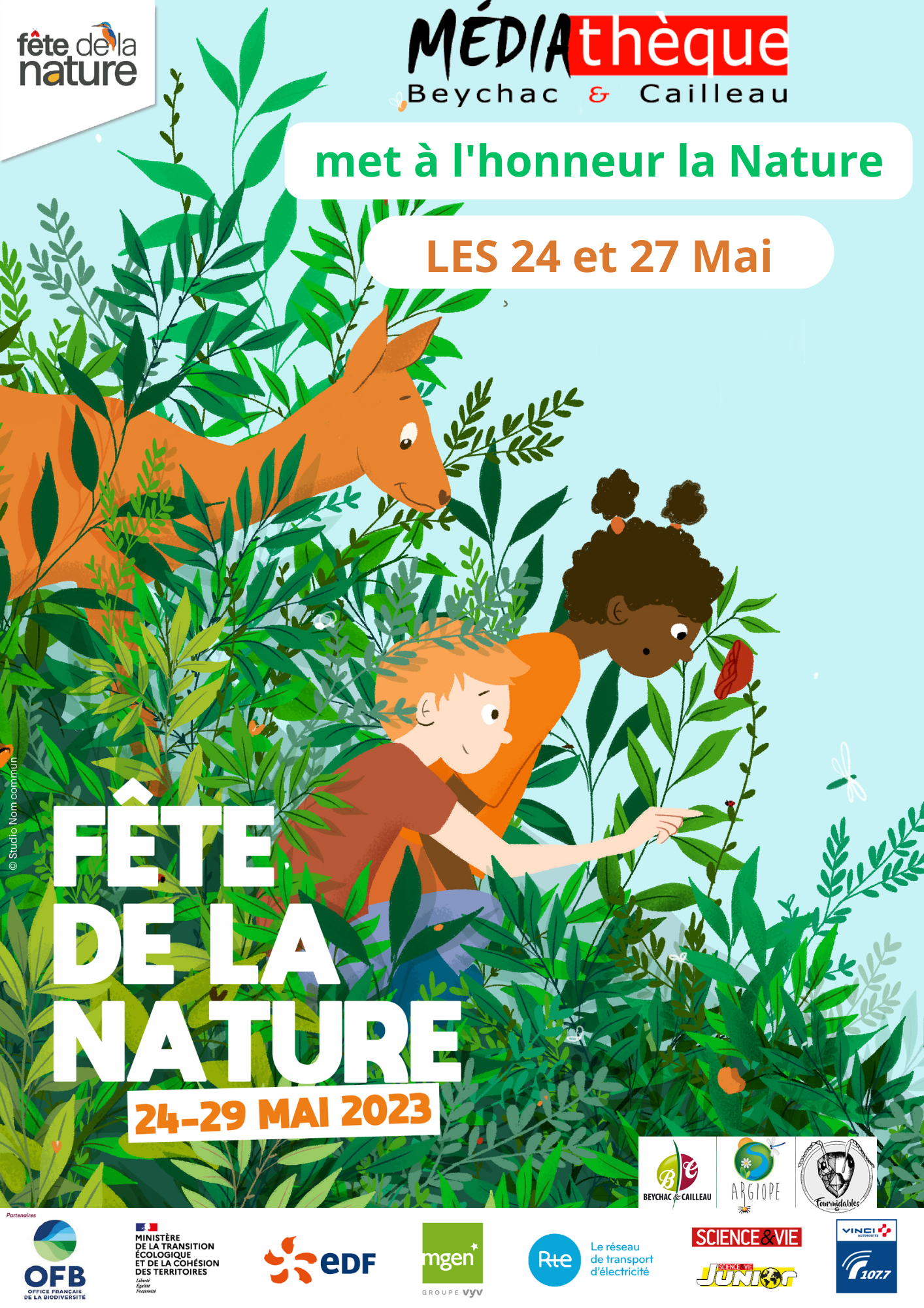 2023.05.24-27 MDTK Affiche Fête de la Nature Médiathèque