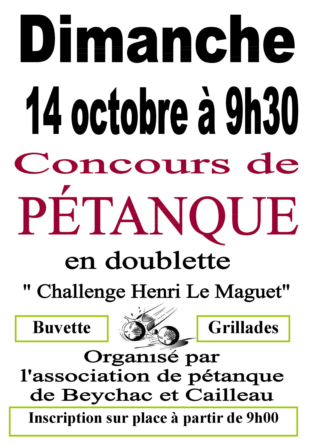 Concours de pétanque