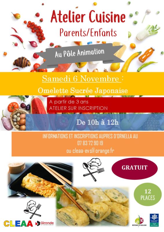 Atelier cuisine omelette japonaise