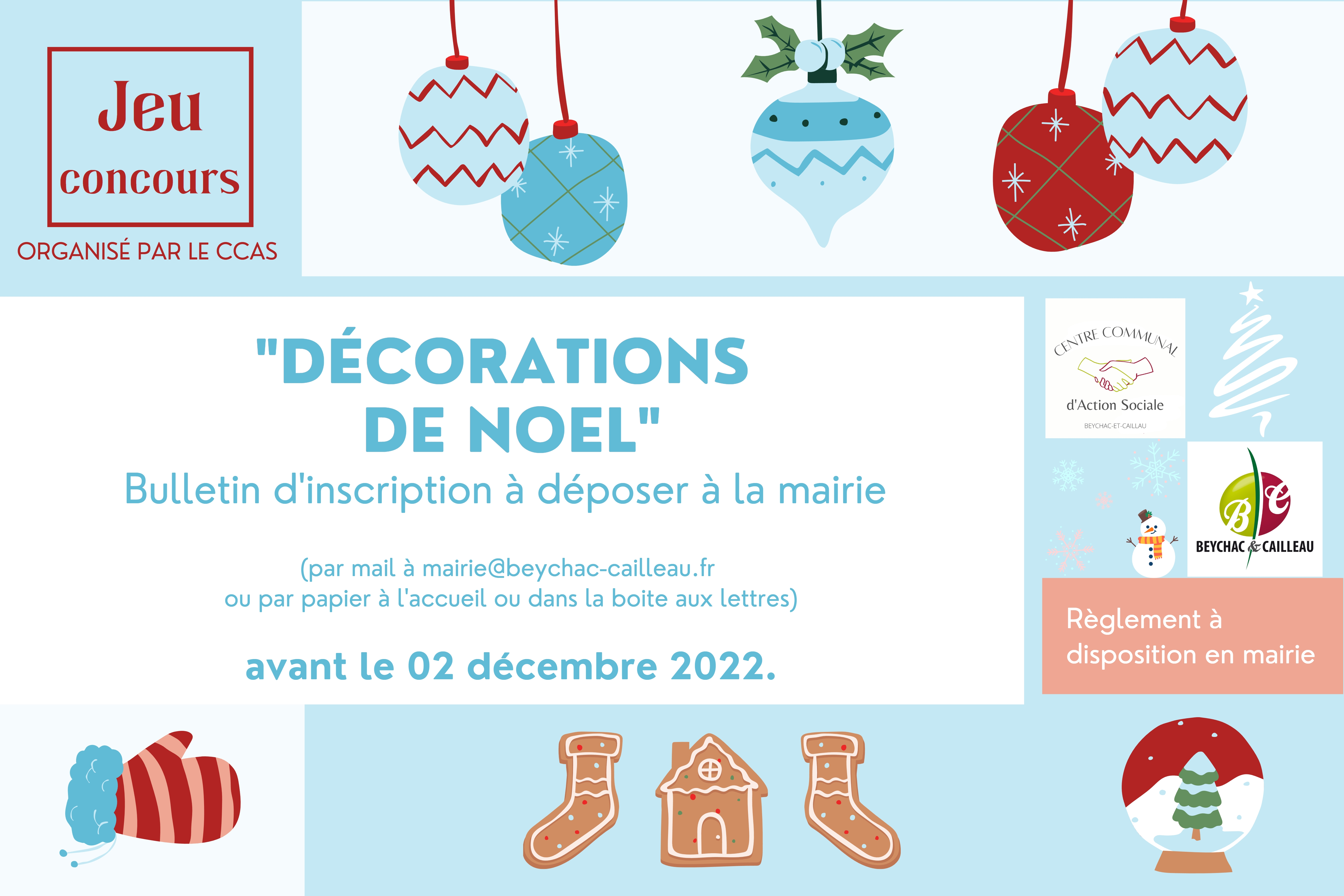 Jeu concours "Décorations de Noël"