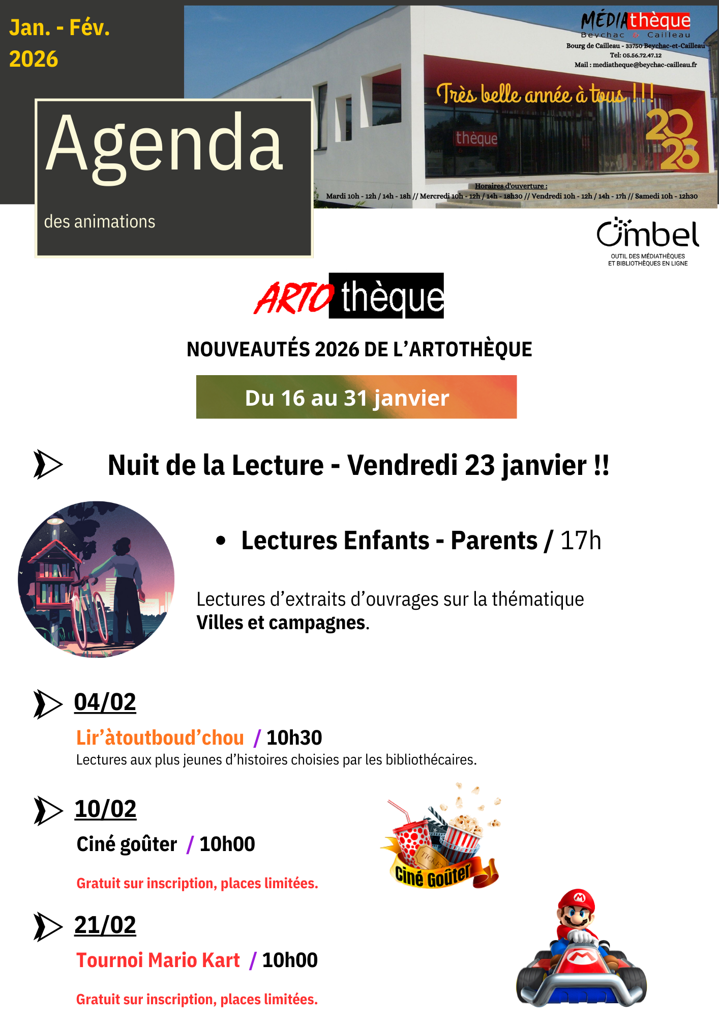 Agenda animations janvier 2026