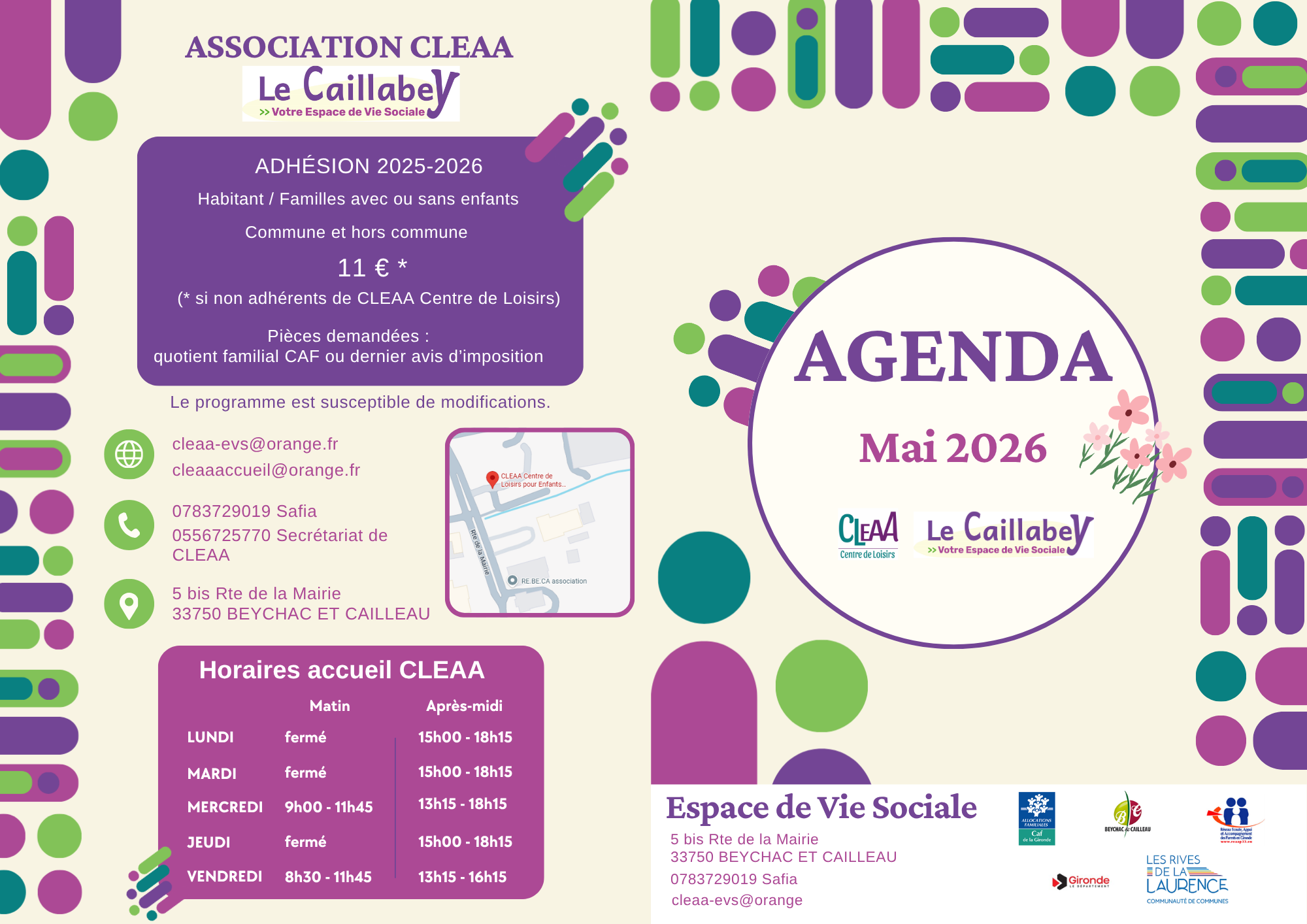 AGENDA EVS Le Caillabey Mai 26 1